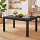 Kizie Dining Table | 94-118" Extendable | Weathered Black Rubberwood