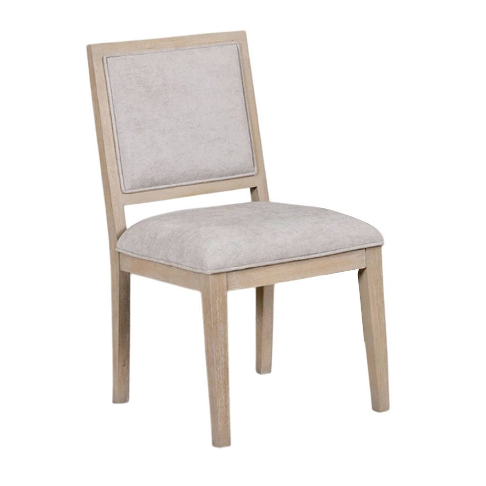 Kizie Dining Side Chair Set of 2 | Rustic Panel Design | Brown Wood