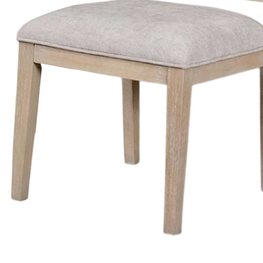 Kizie Dining Side Chair Set of 2 | Rustic Panel Design | Brown Wood BM333744