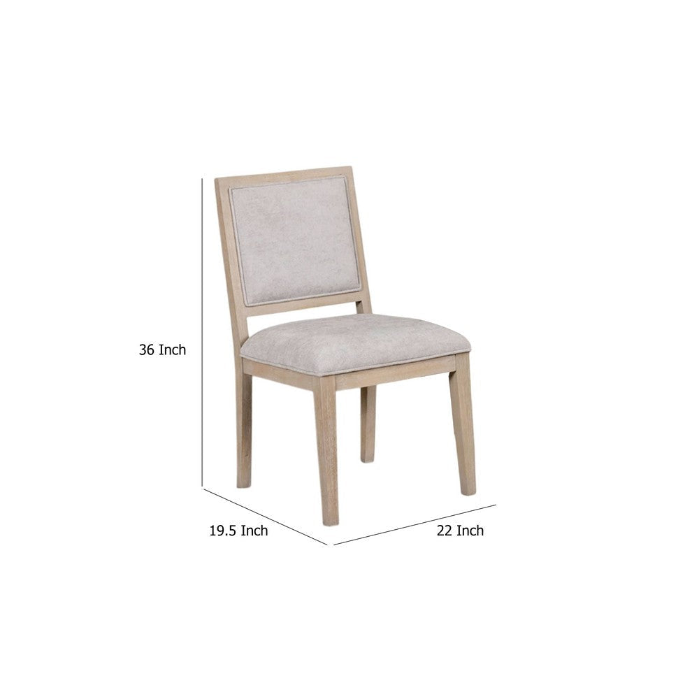Kizie Dining Side Chair Set of 2 | Rustic Panel Design | Brown Wood BM333744