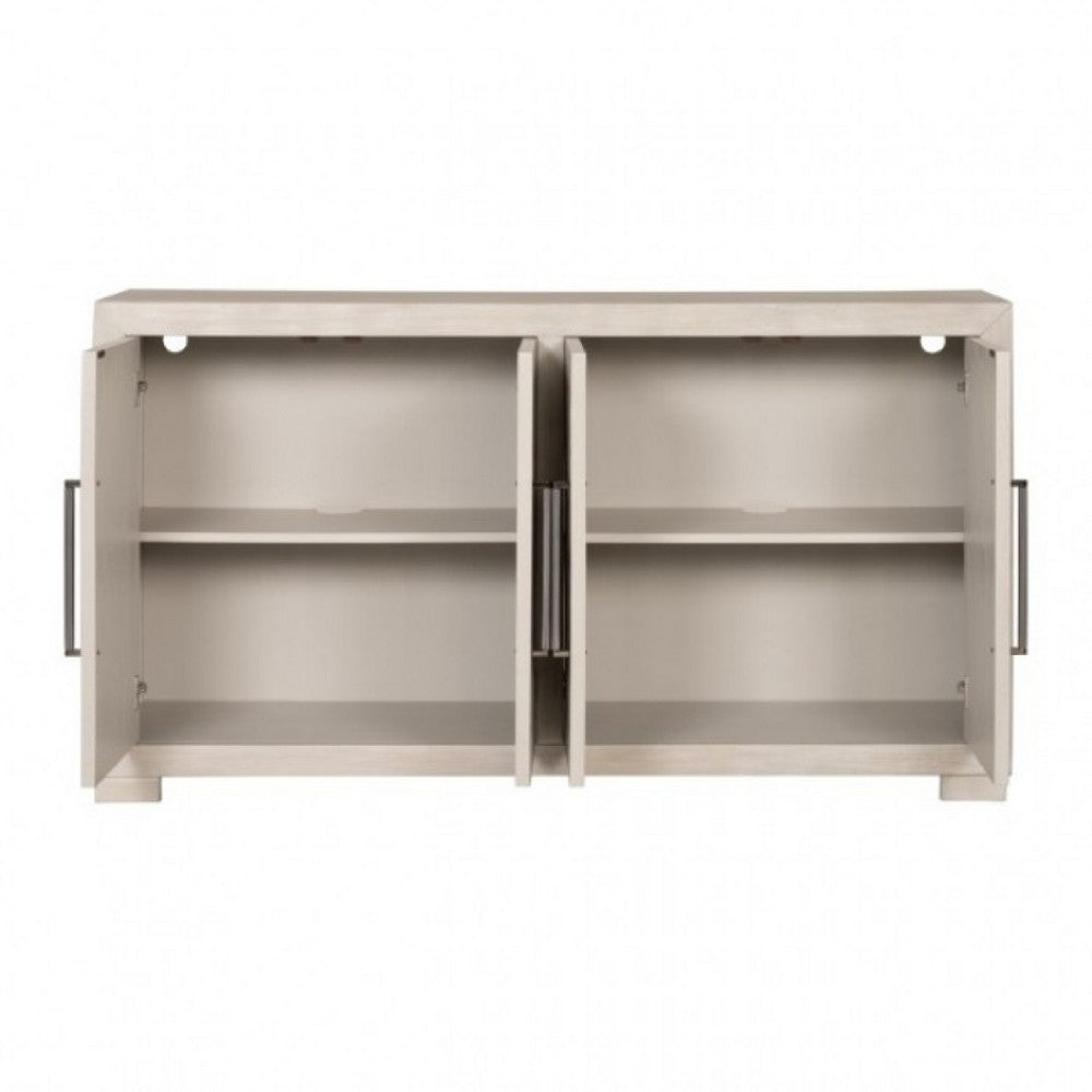 Kizie Sideboard Buffet Console 4 Doors | Shelves | Tawny Brown 66"