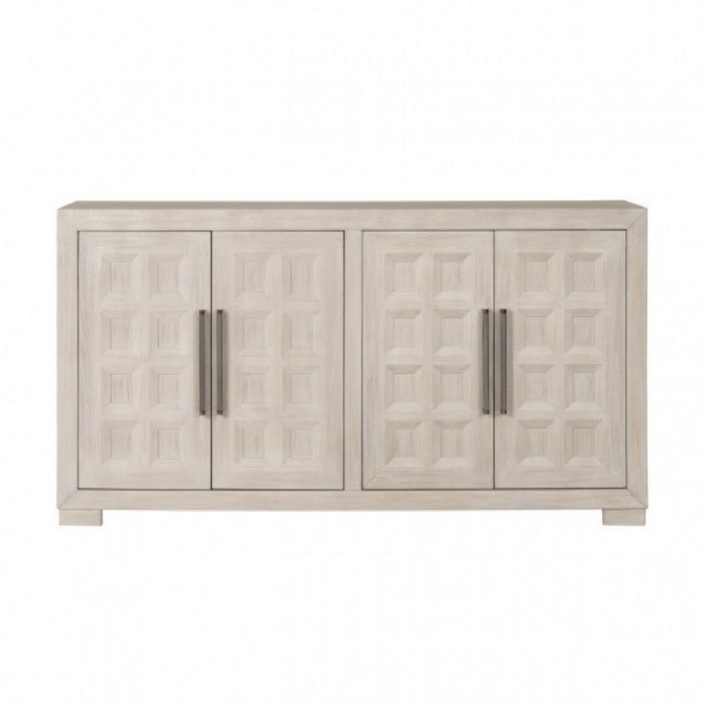 Kizie Sideboard Buffet Console 4 Doors | Shelves | Tawny Brown 66"