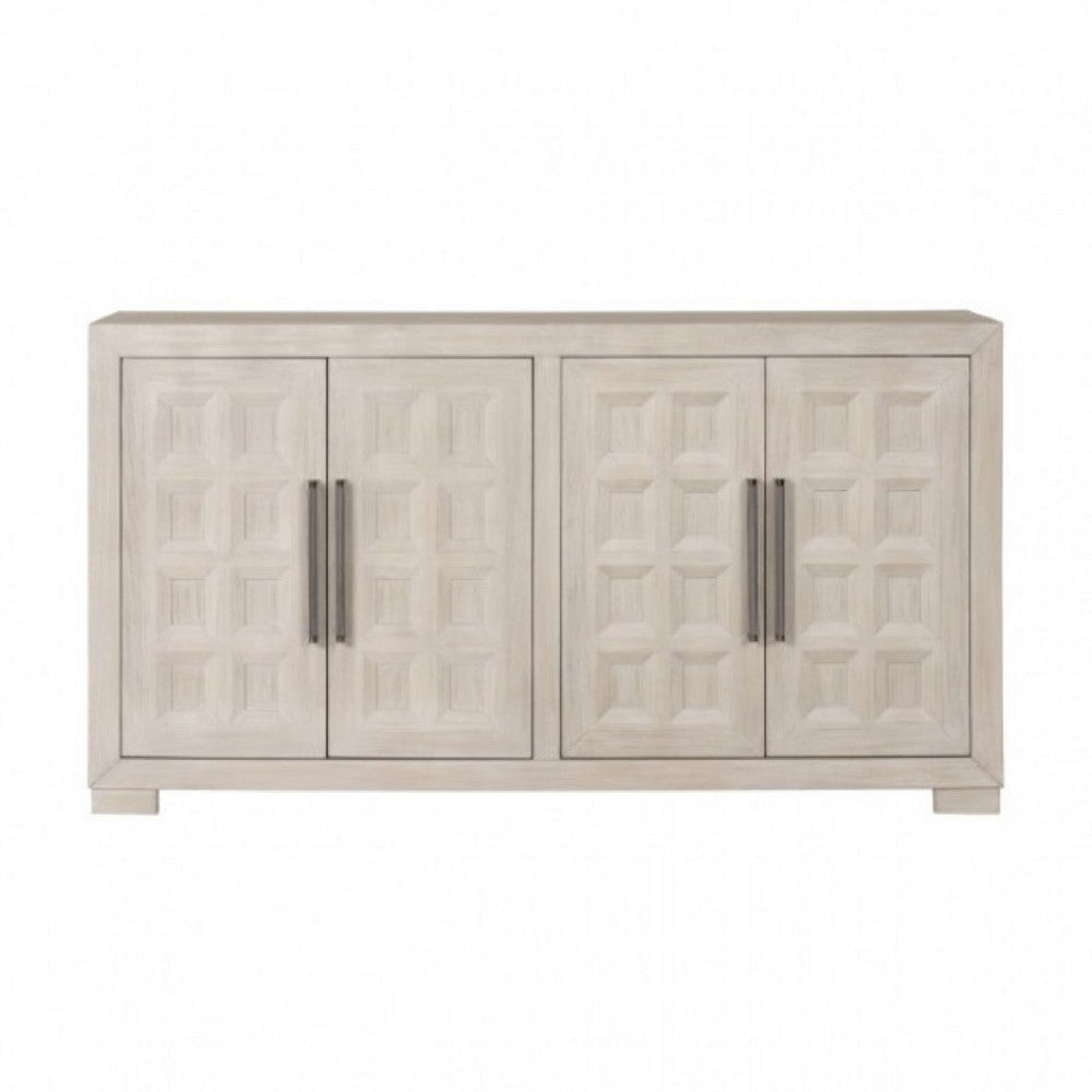Kizie Sideboard Buffet Console 4 Doors | Shelves | Tawny Brown 66’’
