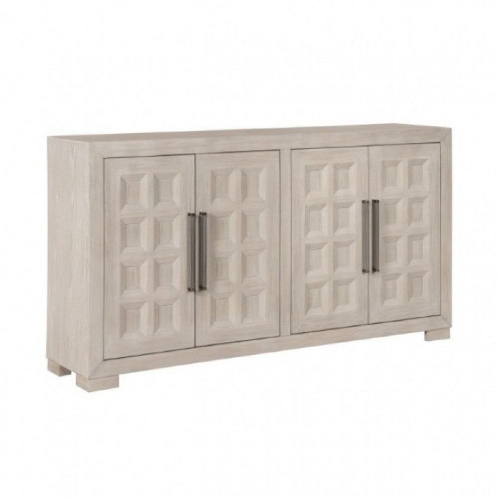Kizie Sideboard Buffet Console 4 Doors | Shelves | Tawny Brown 66"