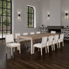 Kizie Dining Table | 94-118" Extendable Top | Tawny Brown Rubberwood