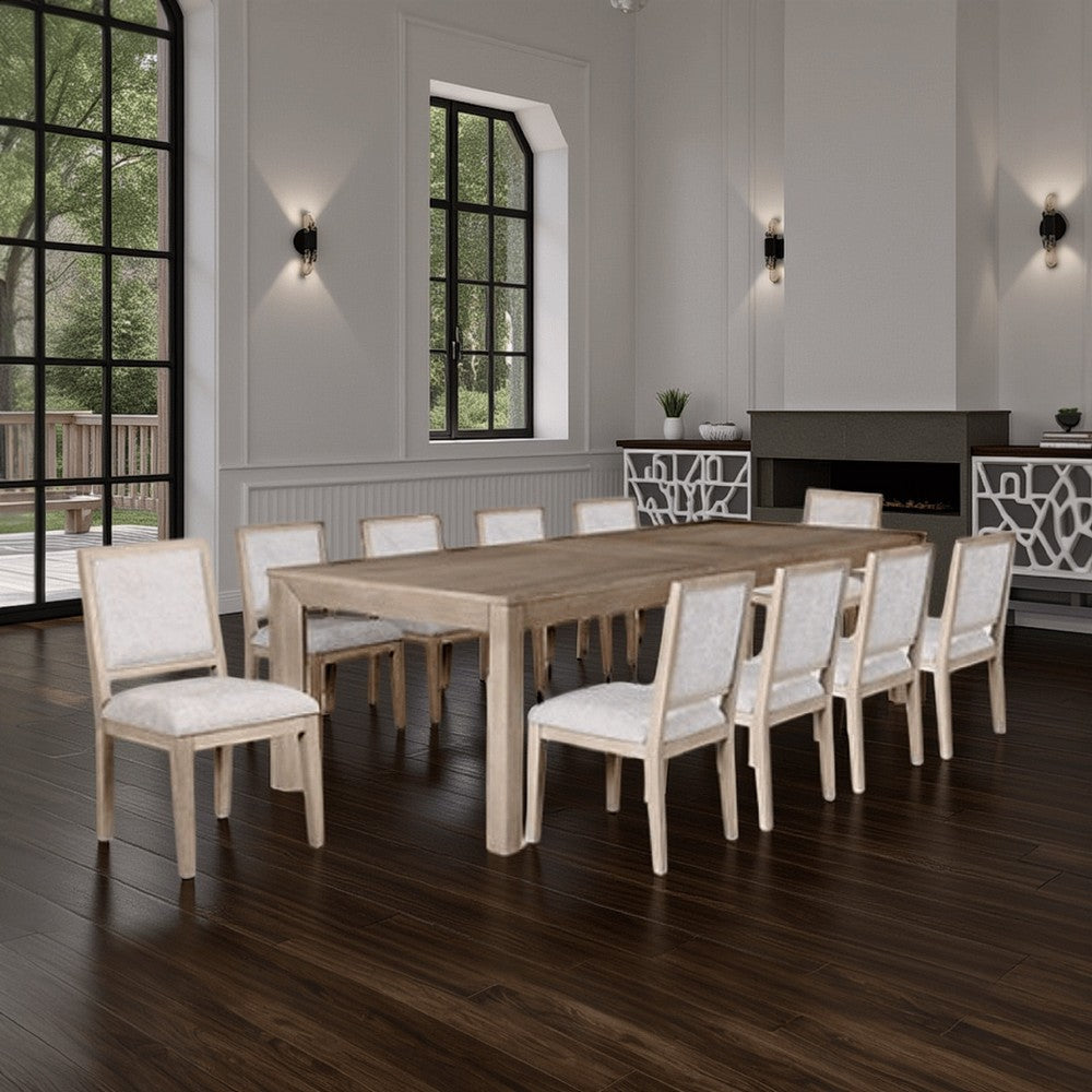 Kizie Dining Table | 94-118" Extendable Top | Tawny Brown Rubberwood