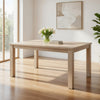 Kizie Dining Table | 94-118" Extendable Top | Tawny Brown Rubberwood