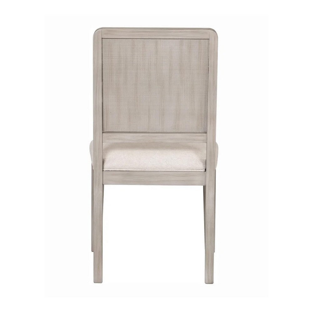 Giva Dining Side Chair Set of 2 | Rattan Design | Natural Brown Wood BM333747