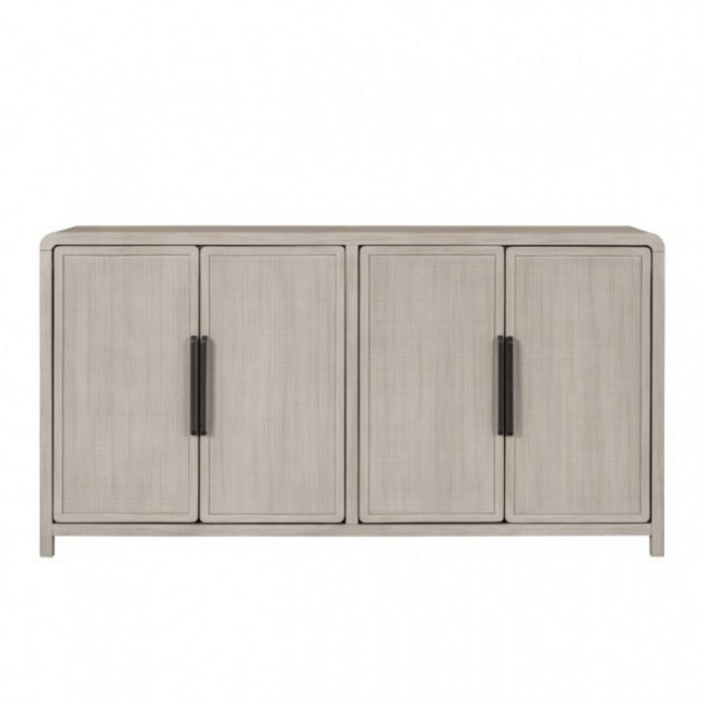 Giva Sideboard Buffet Console 4 Doors | Rattan Patterns | Brown 68’’ BM333748