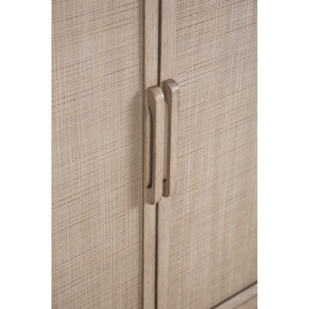 Giva Sideboard Buffet Console 4 Doors | Rattan Patterns | Brown 68’’ BM333748