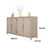 Giva Sideboard Buffet Console 4 Doors | Rattan Patterns | Brown 68’’ BM333748