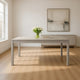 Giva Dining Table | Farmhouse Rectangular Natural Brown Wood 78"