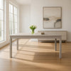 Giva Dining Table | Farmhouse Rectangular Natural Brown Wood 78"