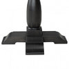 Ginie Round End Table | Rustic Black Brown Solid Rubberwood | 24"
