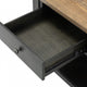 Ginie Chairside End Table | 1 Drawer | Black Brown Solid Wood | 24"