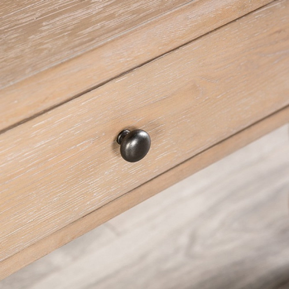 Cherie Coffee Table | 2 Drawers | Light White Washed Solid Wood | 52’’ BM333753