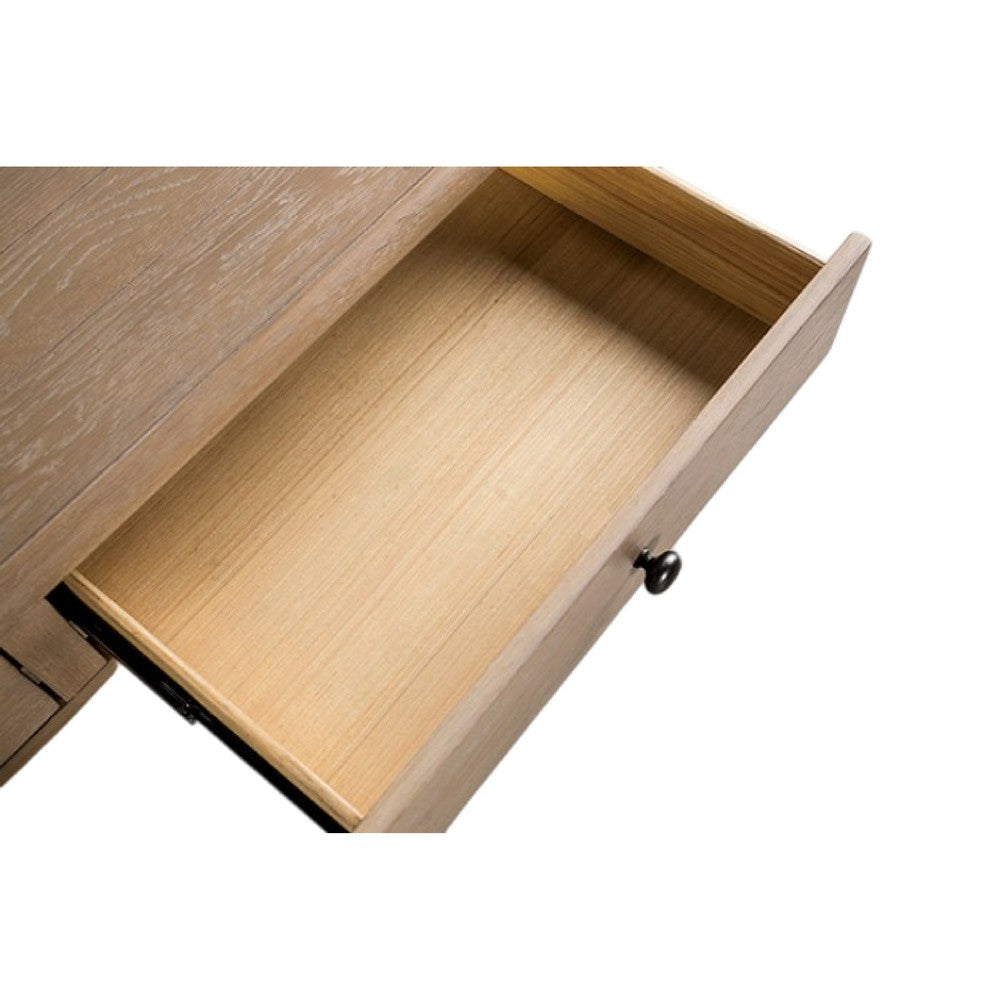 Cherie Coffee Table | 2 Drawers | Light White Washed Solid Wood | 52’’ BM333753