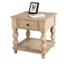 Cherie Square End Table | 1 Drawer | Shelf | Light White Wash | 24’’ BM333754