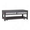 Zoko Coffee Table | 2 Drawers | Wheels | Ash Gray Rubberwood | 48"