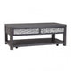 Zoko Coffee Table | 2 Drawers | Wheels | Ash Gray Rubberwood | 48"