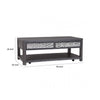 Zoko Coffee Table | 2 Drawers | Wheels | Ash Gray Rubberwood | 48’’ BM333756