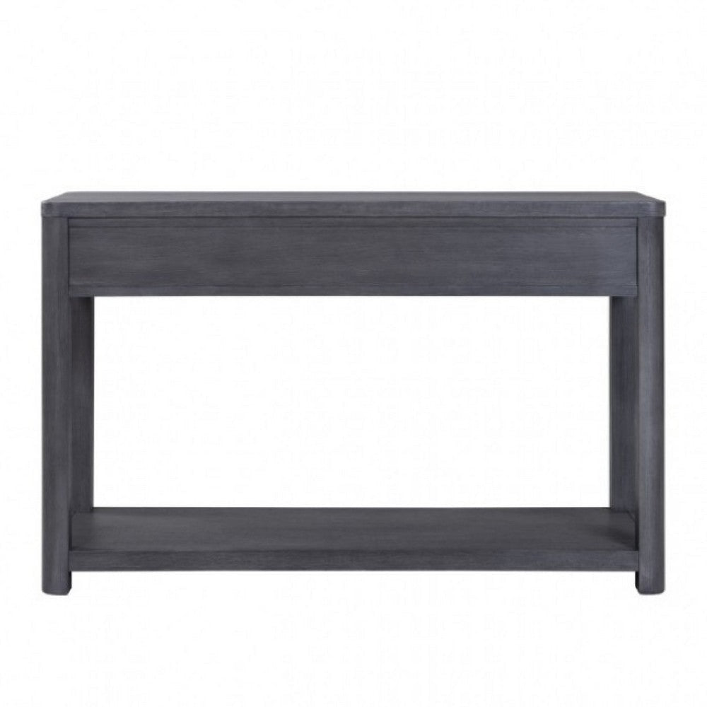 Zoko Sofa Table | 2 Drawers and 1 Shelf | Ash Gray Rubberwood | 48’’ BM333759