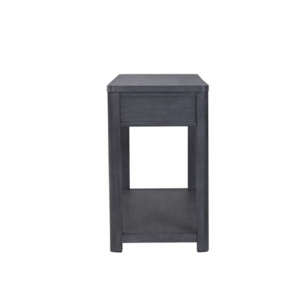 Zoko Sofa Table | 2 Drawers and 1 Shelf | Ash Gray Rubberwood | 48’’ BM333759