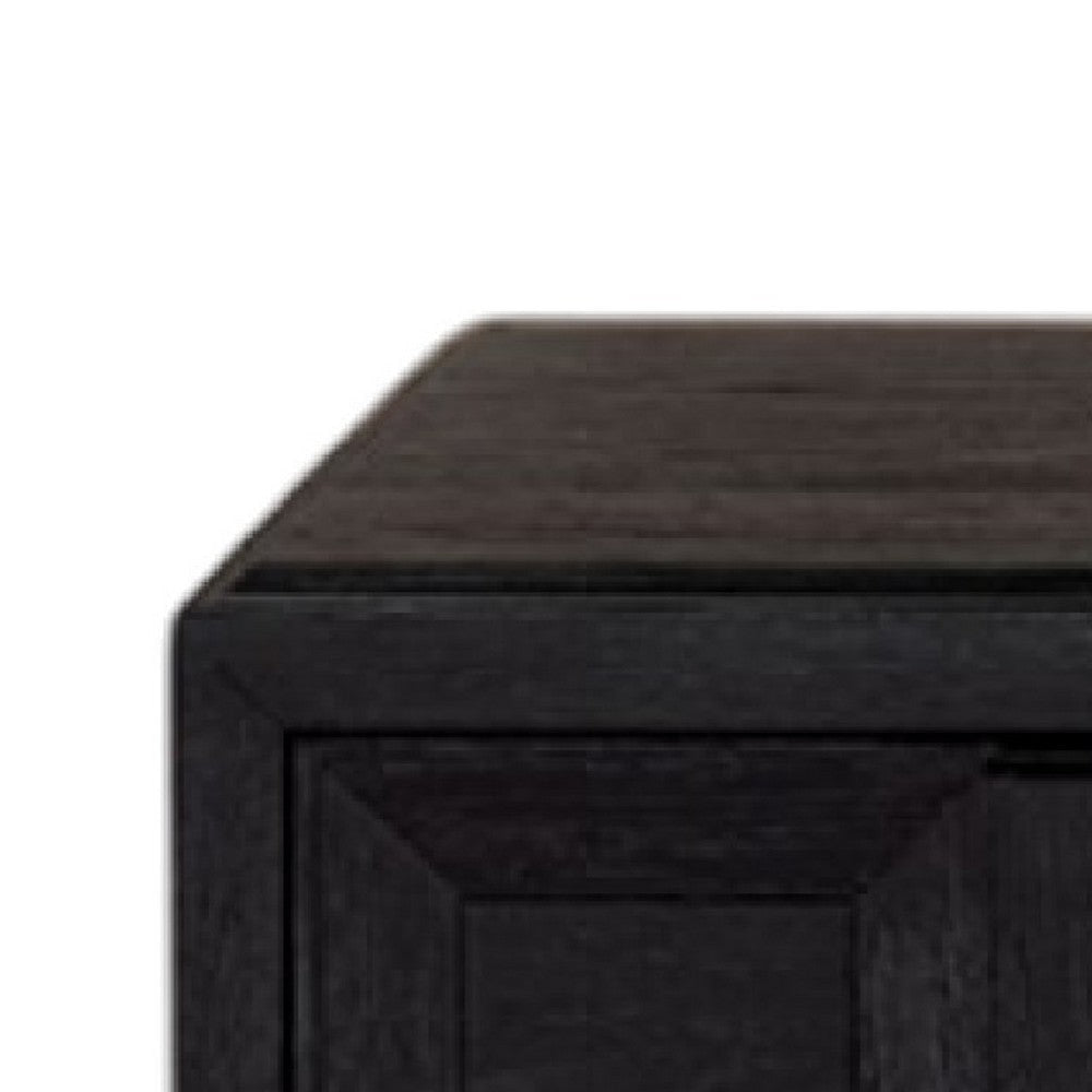 Kizie Coffee Table | Drawers | Caster Wheels | Black Rubberwood | 54’’ BM333761