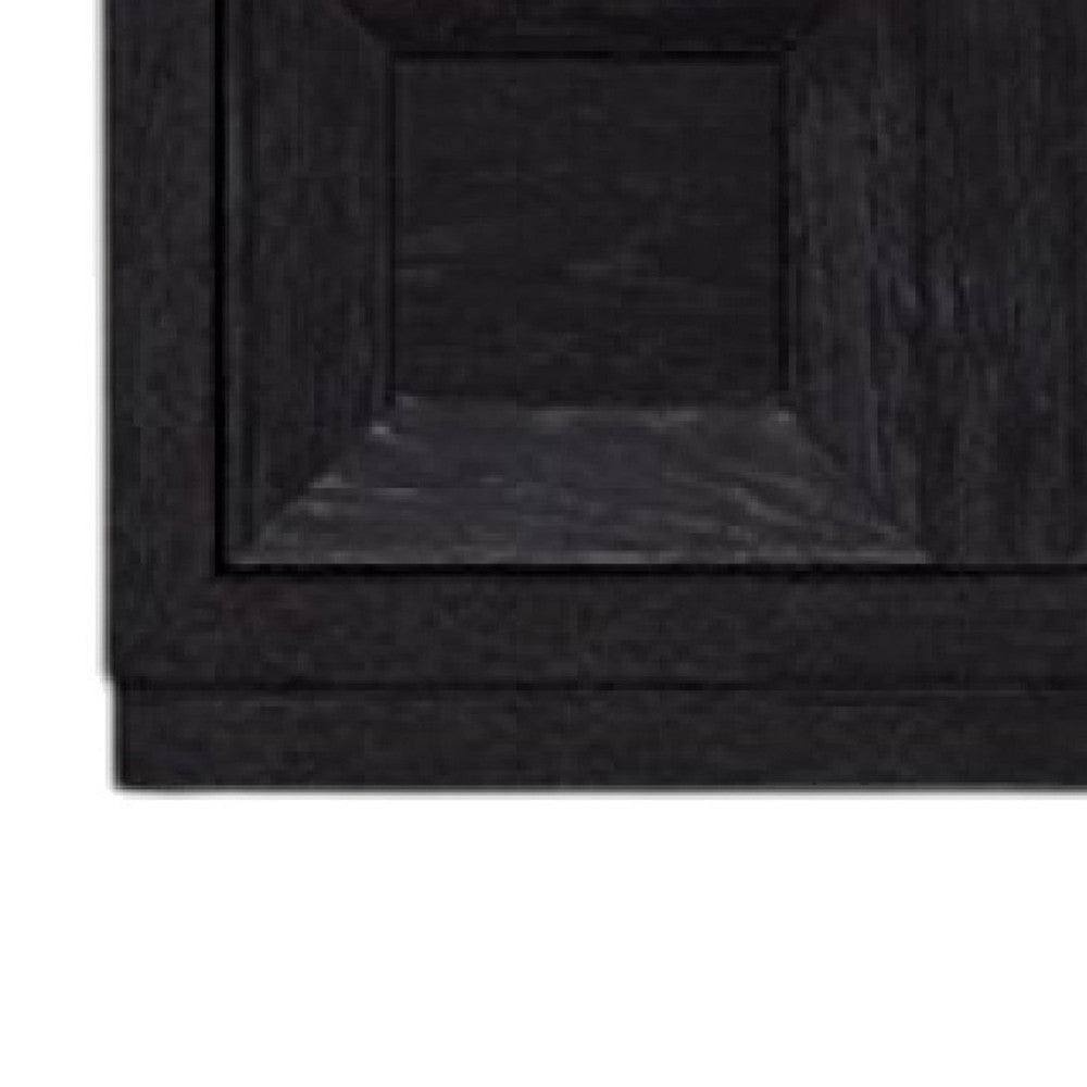 Kizie Coffee Table | Drawers | Caster Wheels | Black Rubberwood | 54’’ BM333761