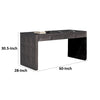 Kizie Writing Desk | 4 Drawers | Black Rubberwood | Rectangular 60’’ BM333762