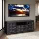 Kizie TV Stand Cabinet | Storage Drawers | Modern Black Wood | 72"