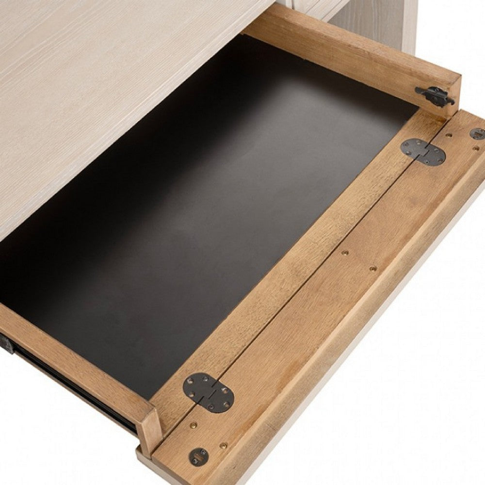 Kizie Writing Desk | 4 Drawers | Tawny Brown Wood | Rectangular 60’’ BM333766