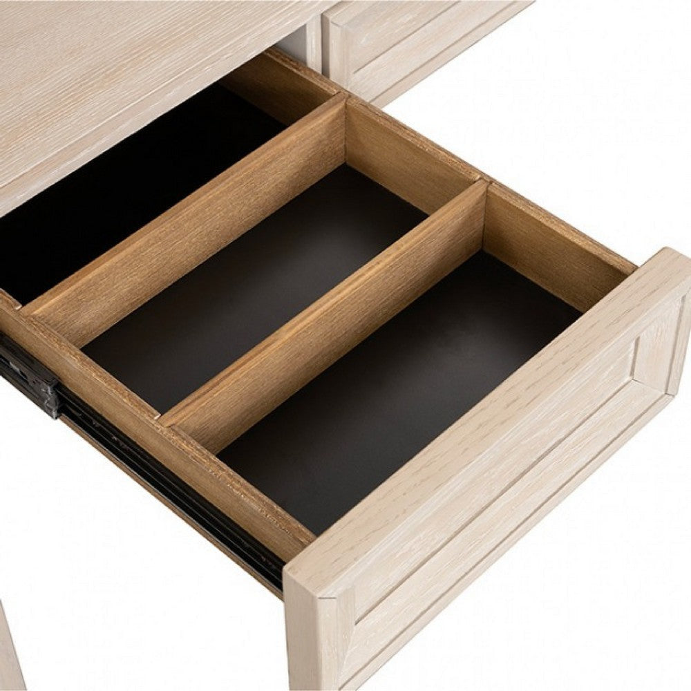 Kizie Writing Desk | 4 Drawers | Tawny Brown Wood | Rectangular 60’’ BM333766