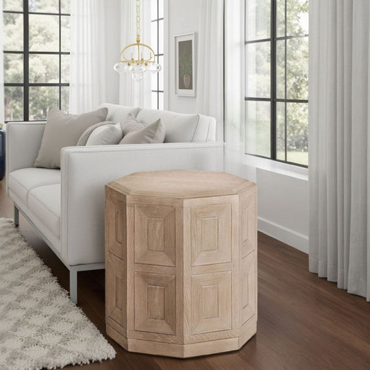 Kizie Accent Side End Table | Tawny Brown Wood | Rectangular 20"
