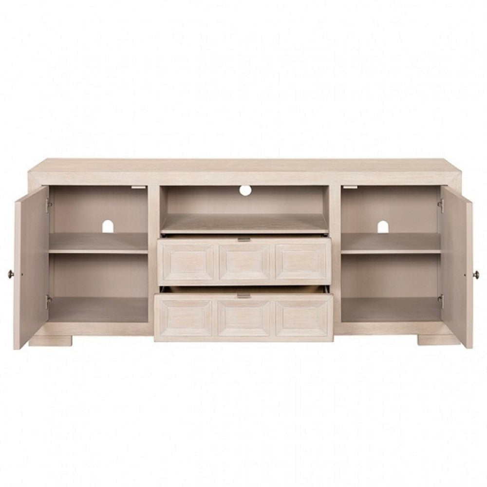Kizie TV Stand Console | Storage Cabinets | Tawny Brown Wood | 72’’ BM333768