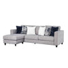 Harie Sectional Sofa with Chaise | 6 Pillow | Light Gray Chenille 101’’ BM333769