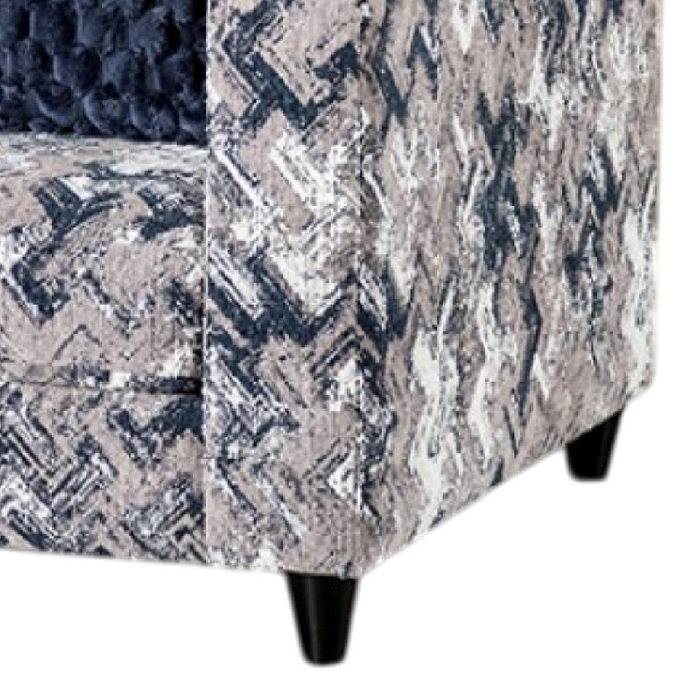 Harie Accent Club Chair | 1 Throw Pillow | Light Gray Chenille Pattern BM333770