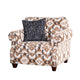 Serra Accent Club Chair | Accent Throw Pillow | Brown Greige Polyester BM333771