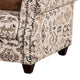 Bonie Accent Club Chair | 1 Brown Throw Pillow Taupe Polyester Pattern BM333772