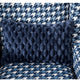 Colin Accent Club Chair | 1 Pillow | Gray Blue Houndstooth Polyester BM333773