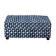 Colin Ottoman | Gray Blue White Houndstooth Polyester 40" Rectangular