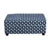 Colin Ottoman | Gray Blue White Houndstooth Polyester 40’’ Rectangular BM333774