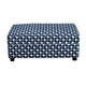 Colin Ottoman | Gray Blue White Houndstooth Polyester 40’’ Rectangular BM333774