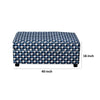 Colin Ottoman | Gray Blue White Houndstooth Polyester 40’’ Rectangular BM333774