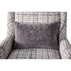 Riana Accent Chair | 1 Accent Pillow | Black White Plaid | Solid Wood BM333775