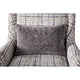 Riana Accent Chair | 1 Accent Pillow | Black White Plaid | Solid Wood BM333775