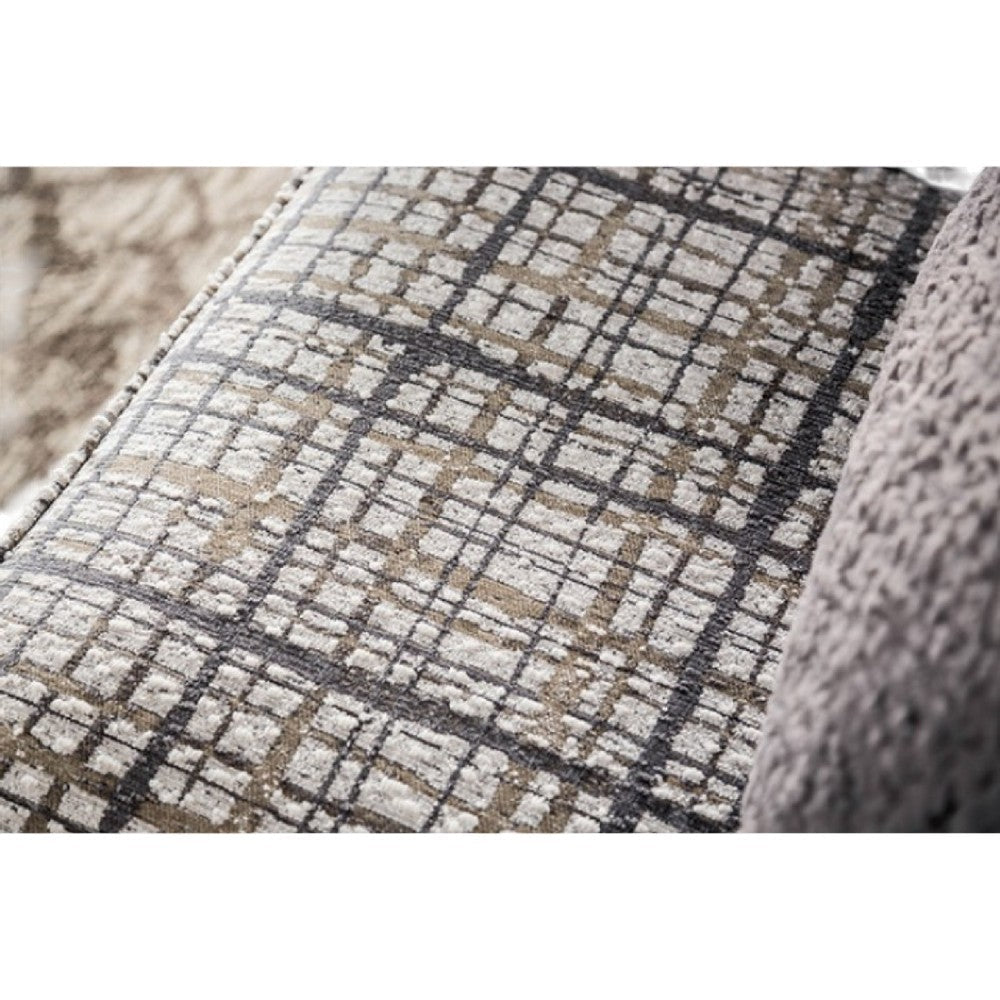 Riana Accent Chair | 1 Accent Pillow | Black White Plaid | Solid Wood BM333775