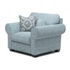 Berrie Accent Chair | Teal Blue Polyester | 2 Accent Throw Pillow BM333776