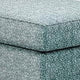 Berrie Ottoman | Teal Blue Polyester Cushioned Top | Black Wood | 40’’ BM333777