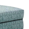 Berrie Ottoman | Teal Blue Polyester Cushioned Top | Black Wood | 40’’ BM333777